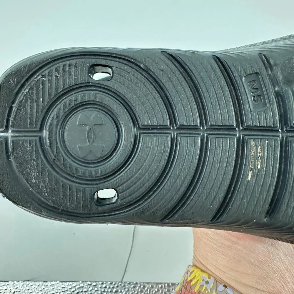 Under‎ Armour Slides Sandals Athletic Comfort Casual Black Logo Mens Size M5